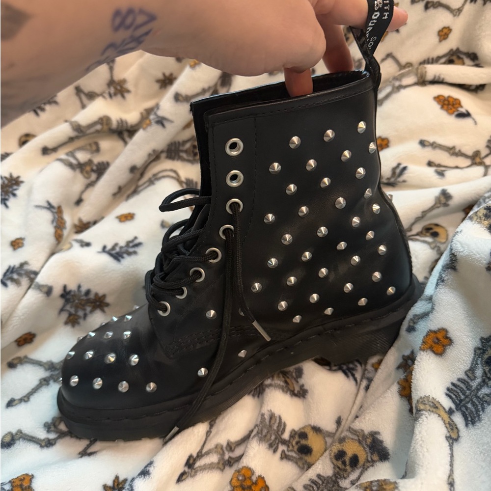 Dr. Martens Black Studded Combat Boots